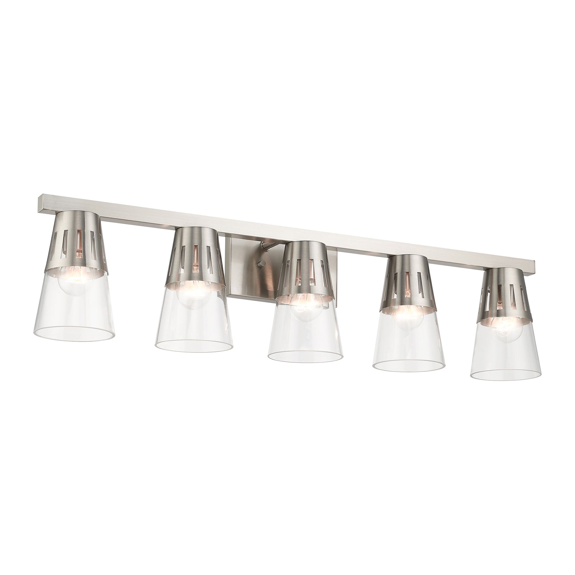 5 Light Brushed Nickel Large Vanity Sconce