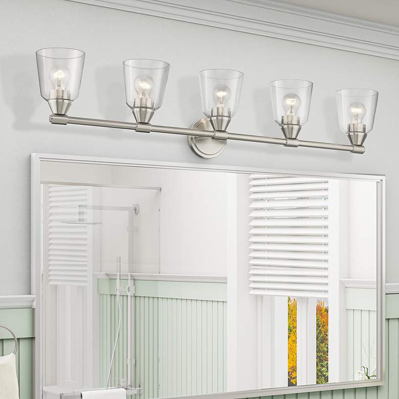 Image 1 5 Light Brushed Nickel Large Vanity Sconce