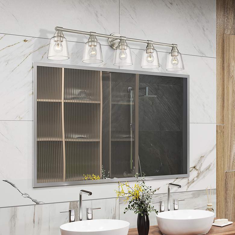 Image 3 5 Light Brushed Nickel Large Vanity Sconce more views