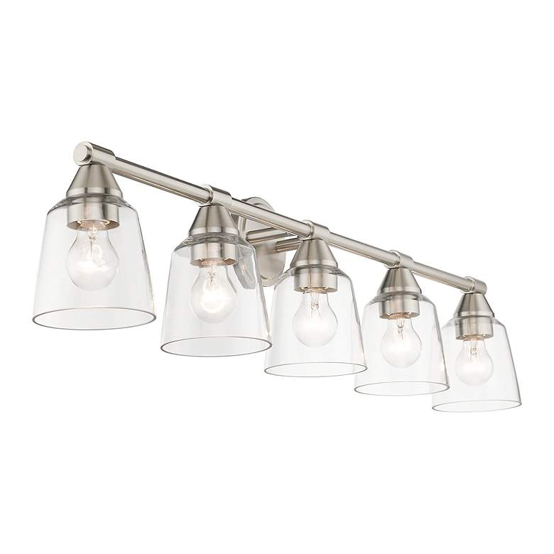 Image 7 5 Light Brushed Nickel Large Vanity Sconce more views