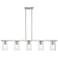 5 Light Brushed Nickel Linear Chandelier