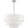 5 Light Brushed Nickel Medium Pendant Chandelier