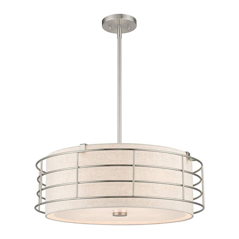 Image 4 5 Light Brushed Nickel Pendant Chandelier more views