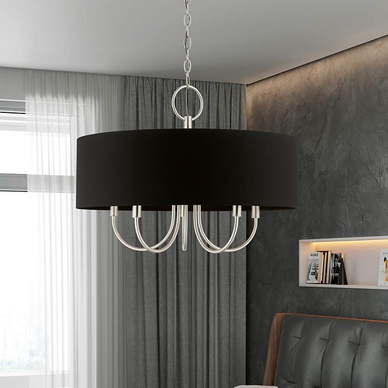Image 1 5 Light Brushed Nickel Pendant
