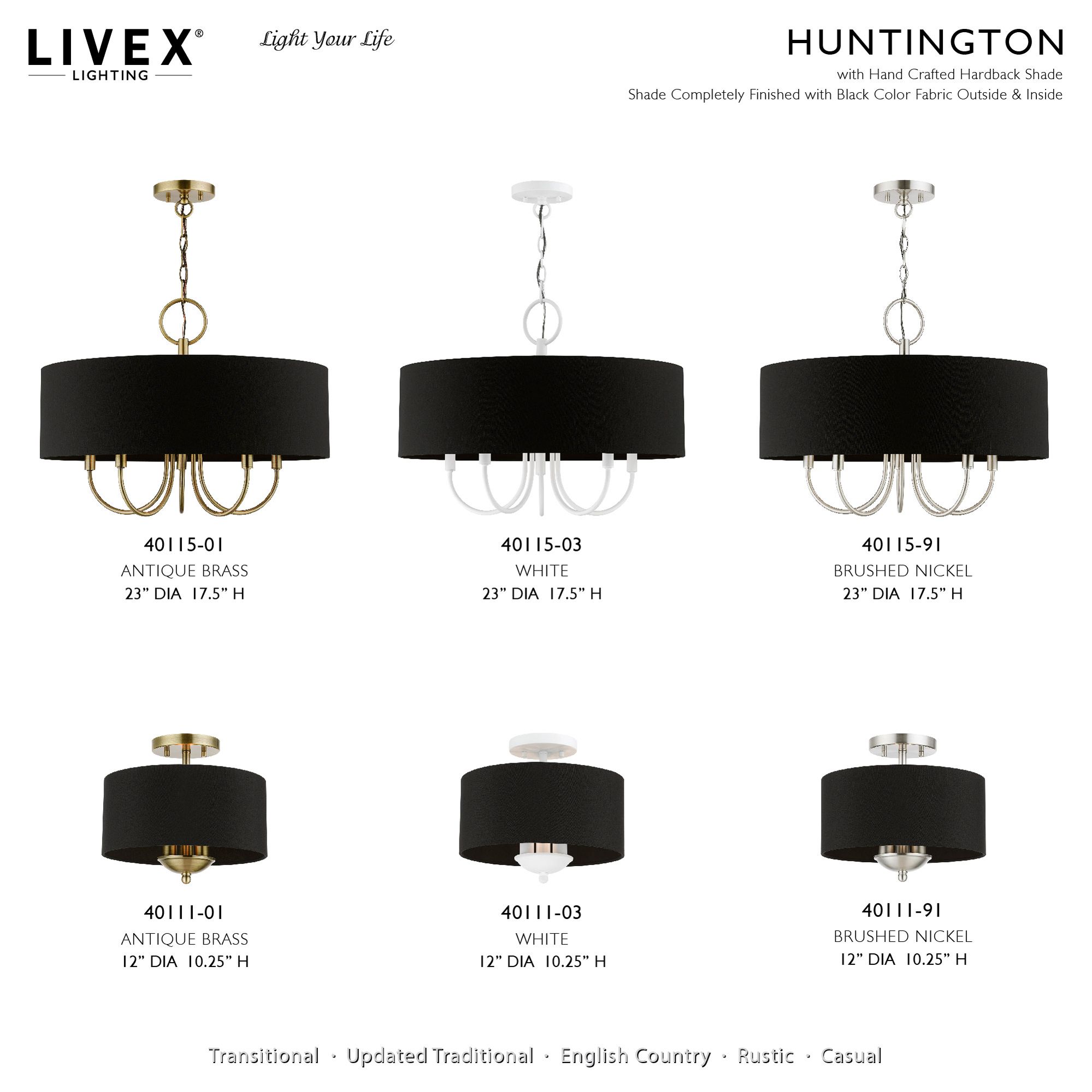 5 Light Brushed Nickel Pendant