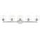 5 Light Brushed Nickel Vanity Sconce with Mouth Blown Clear Glass