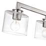 7_5 Light Brushed Nickel Vanity Sconce with Mouth Blown Clear Glass more views