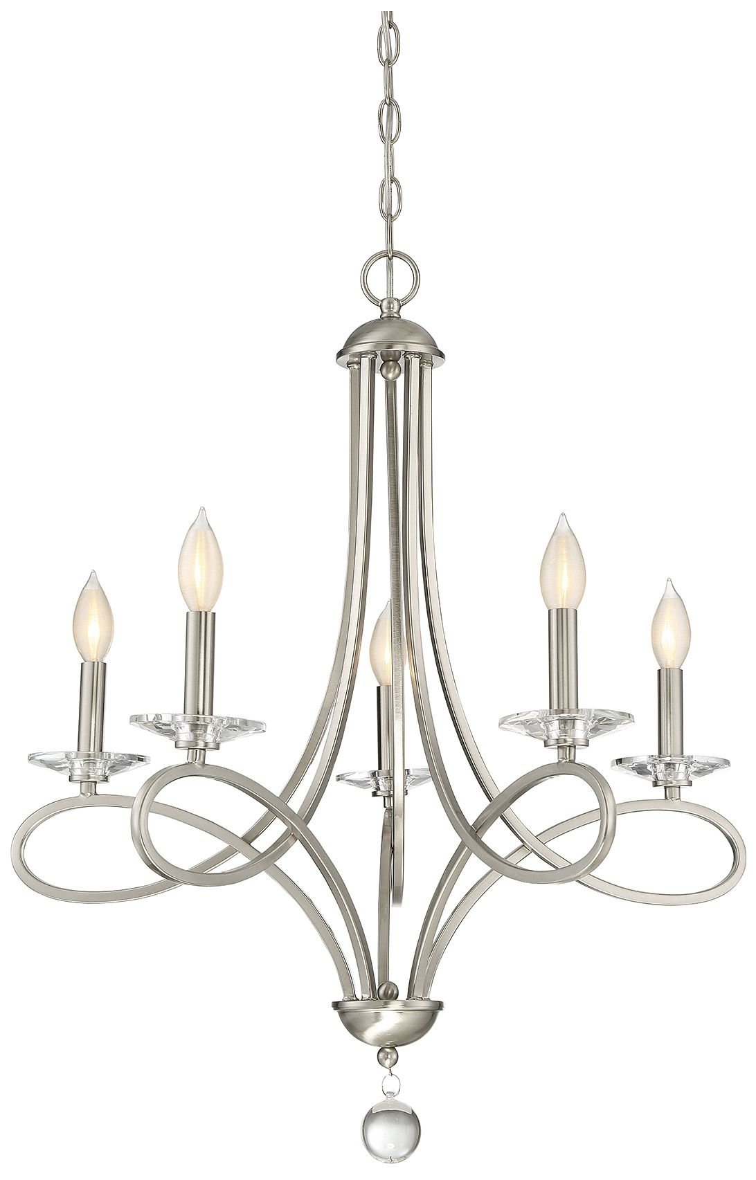 5-Light Chandelier in Brushed Nickel
