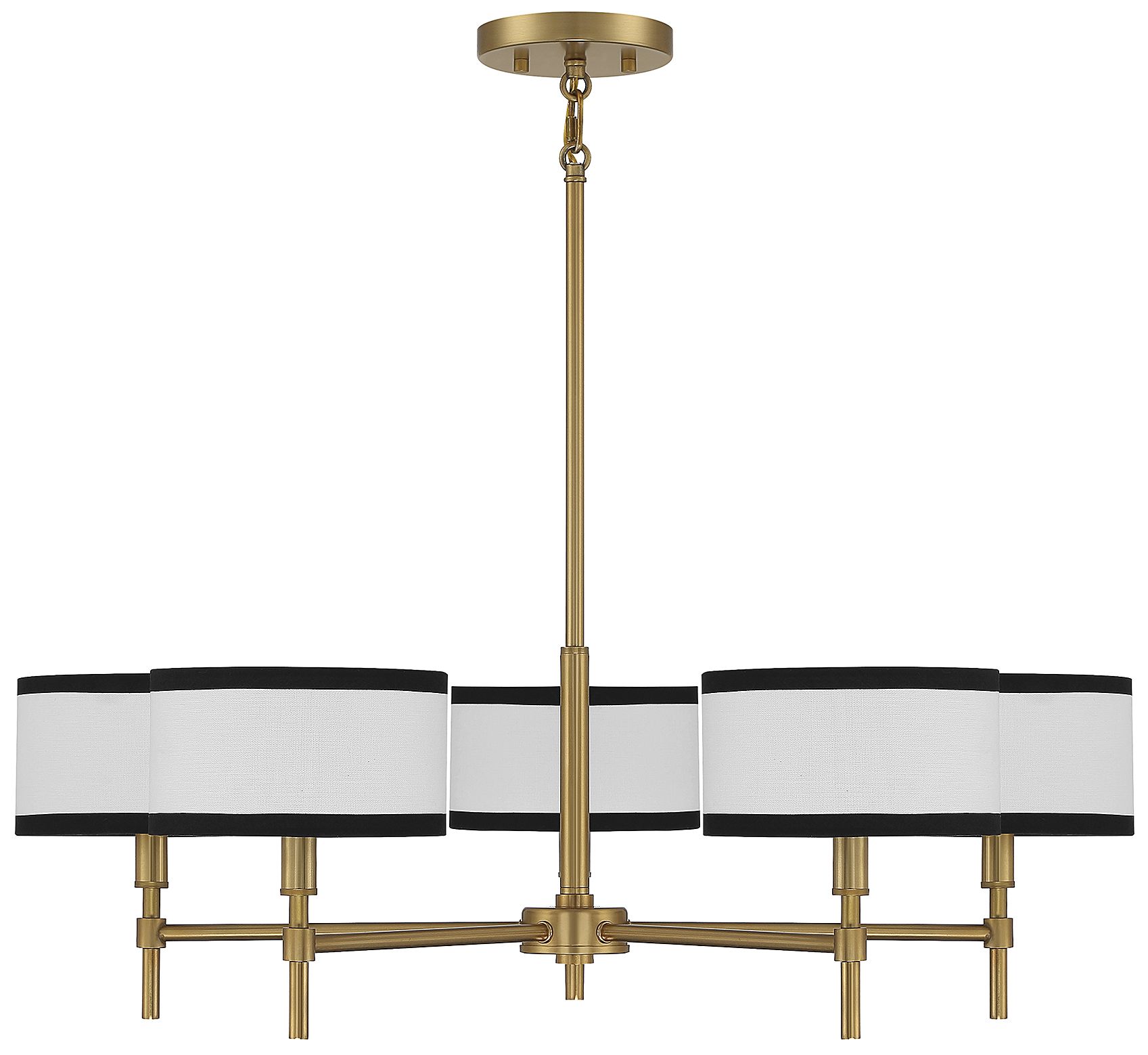 Image 4 5-Light Chandelier in Natural Brass more views