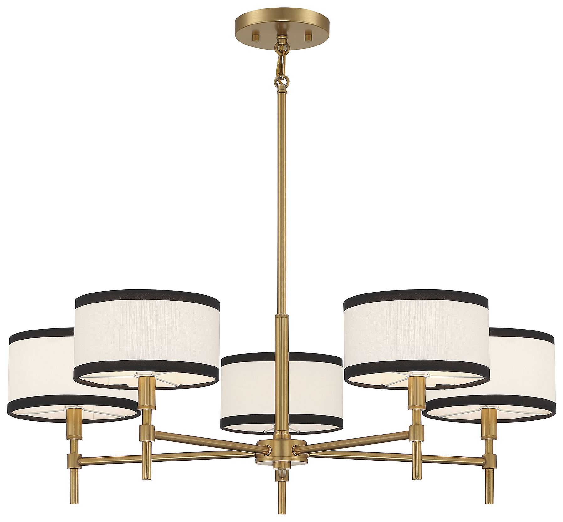 Image 5 5-Light Chandelier in Natural Brass more views