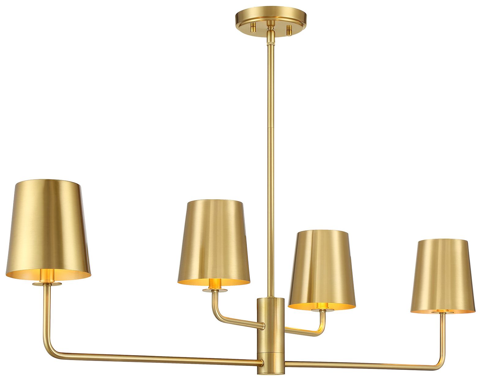 Image 5 5-Light Chandelier in Natural Brass more views