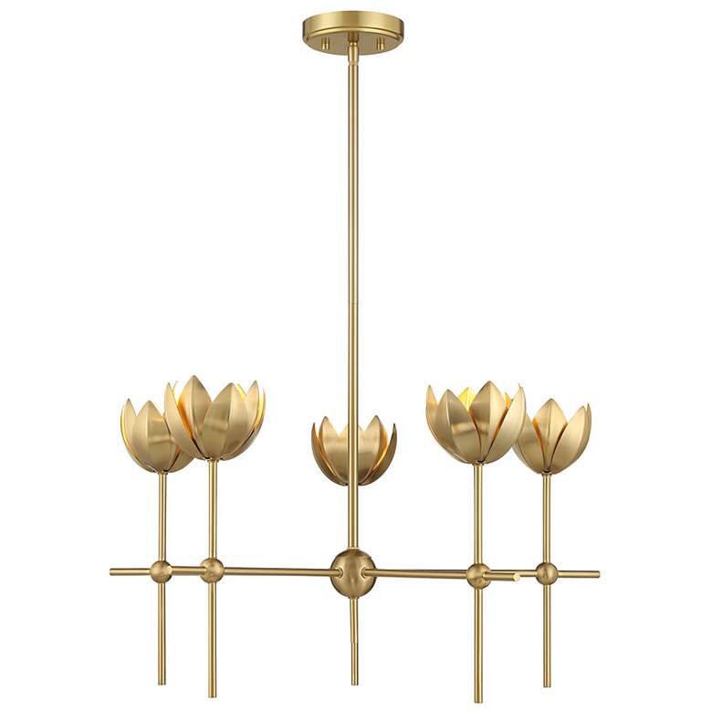 Image 1 5-Light Chandelier in Natural Brass