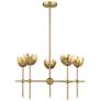 1_5-Light Chandelier in Natural Brass