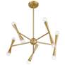 3_5-Light Chandelier in Natural Brass more views