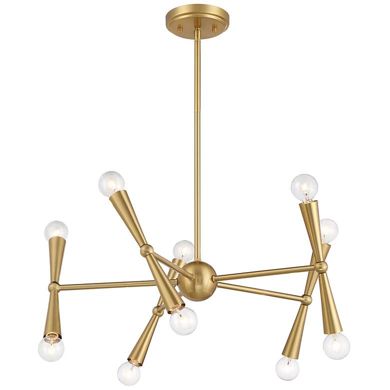 Image 4 5-Light Chandelier in Natural Brass more views