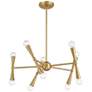 4_5-Light Chandelier in Natural Brass more views