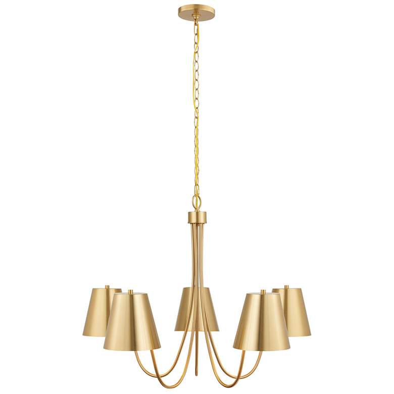 Image 1 5-Light Chandelier in Natural Brass