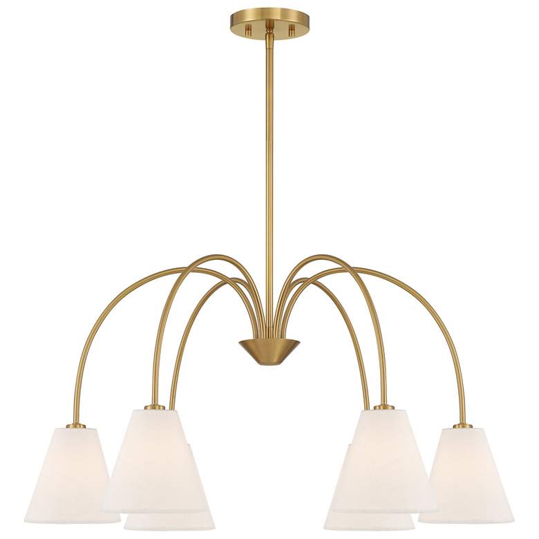 Image 3 5-Light Chandelier in Natural Brass more views