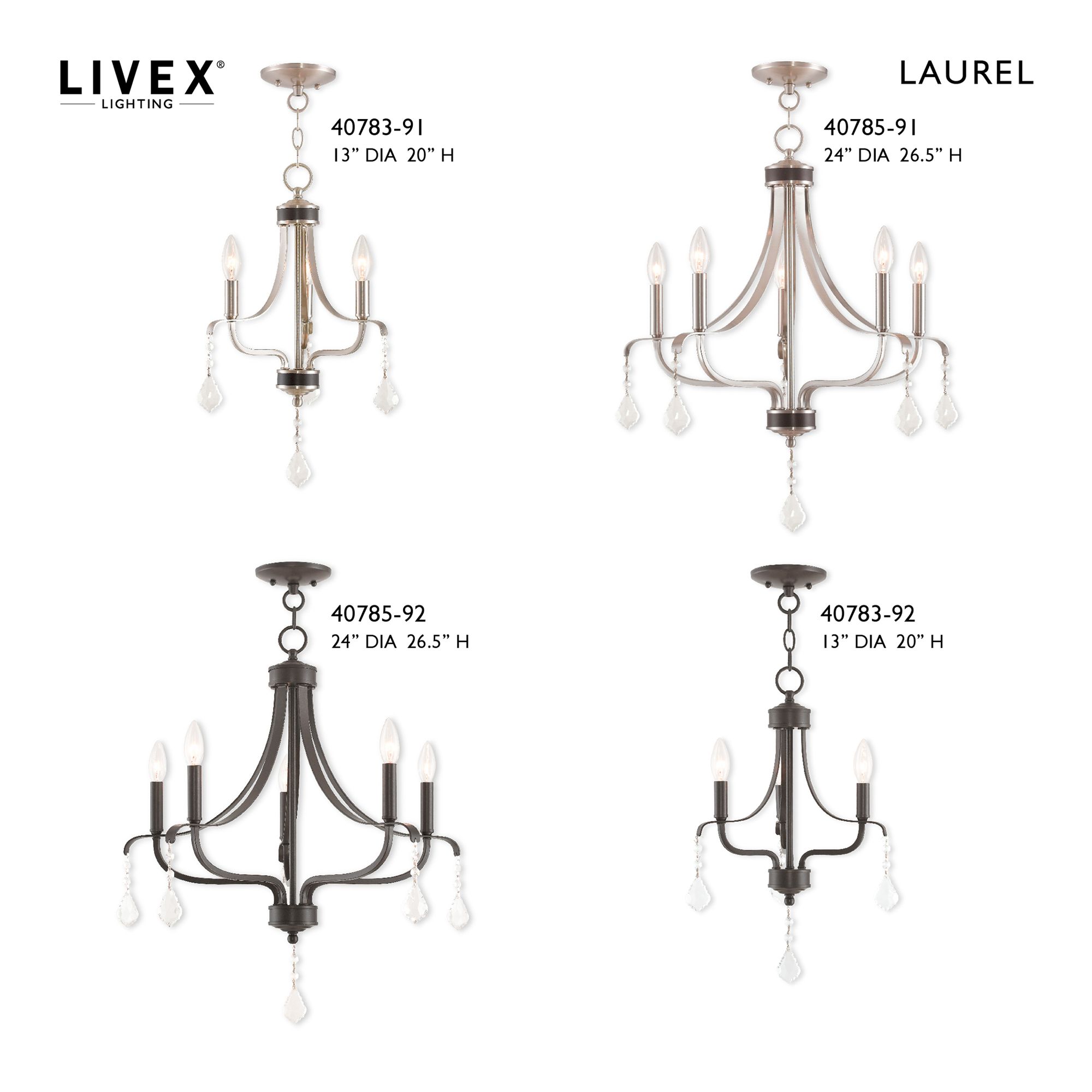 5 Light English Bronze Chandelier