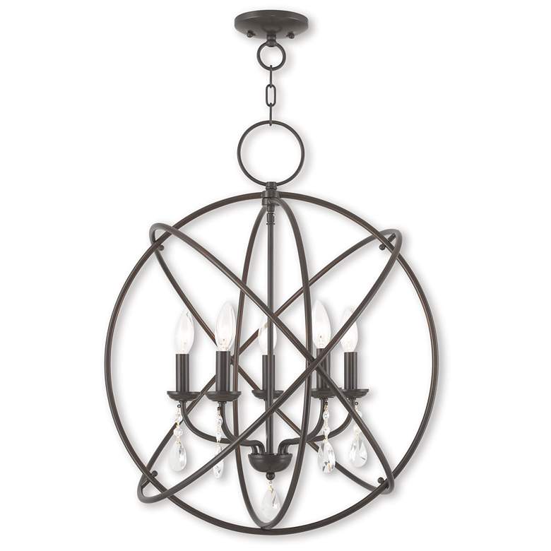 Image 1 5 Light English Bronze Chandelier