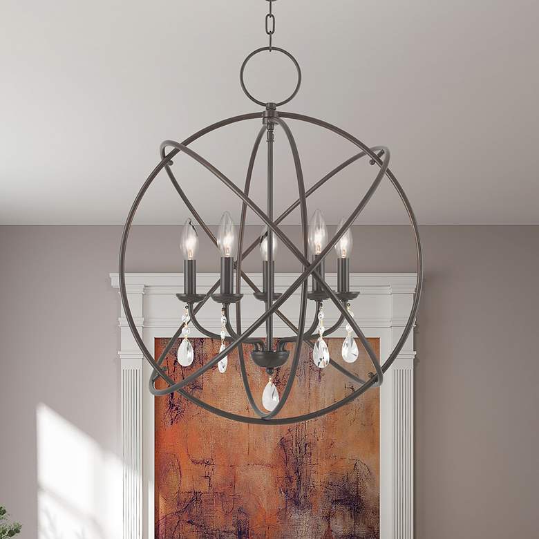 Image 1 5 Light English Bronze Chandelier