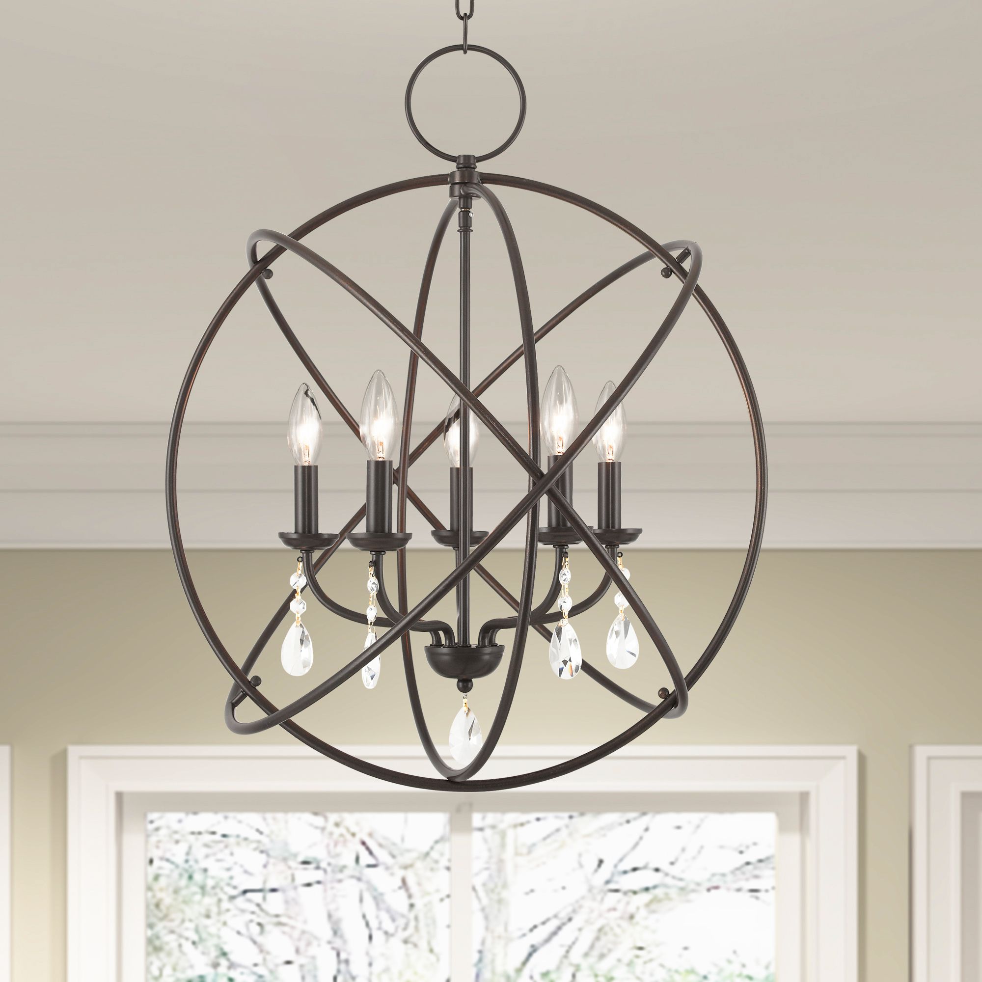 5 Light English Bronze Chandelier