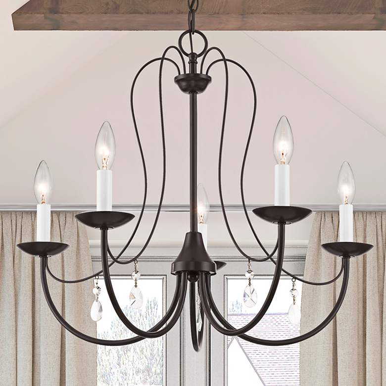 Image 2 5 Light English Bronze Chandelier