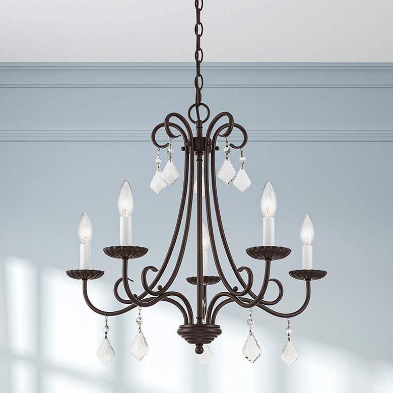 Image 1 5 Light English Bronze Chandelier