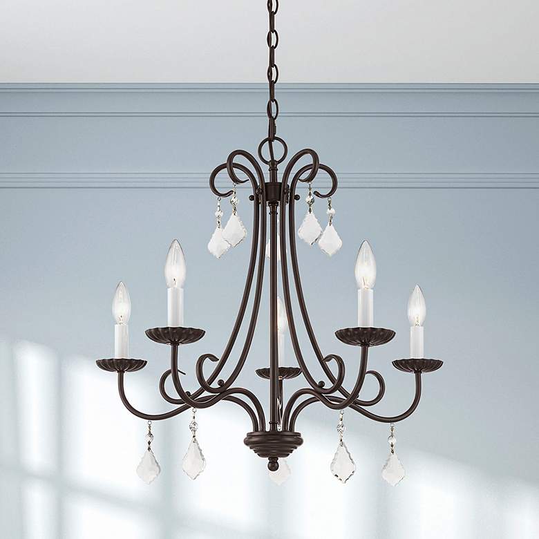 Image 6 5 Light English Bronze Chandelier more views