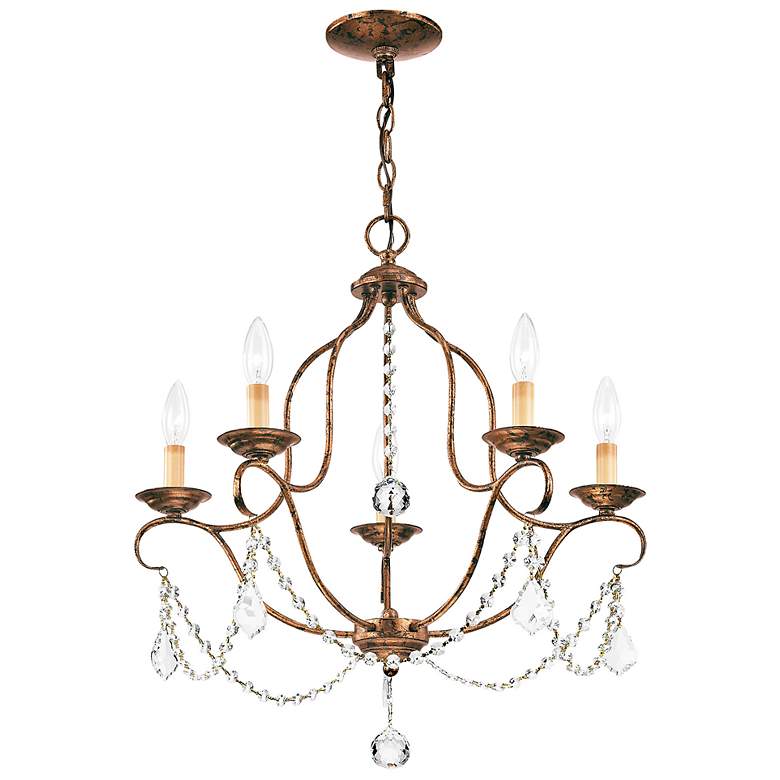 Image 5 5 Light Hand Applied Venetian Golden Bronze Chandelier more views