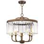 5 Light Hand Painted Palacial Bronze Convertible Chandelier/Ceiling Mount