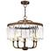 5 Light Hand Painted Palacial Bronze Convertible Chandelier/Ceiling Mount