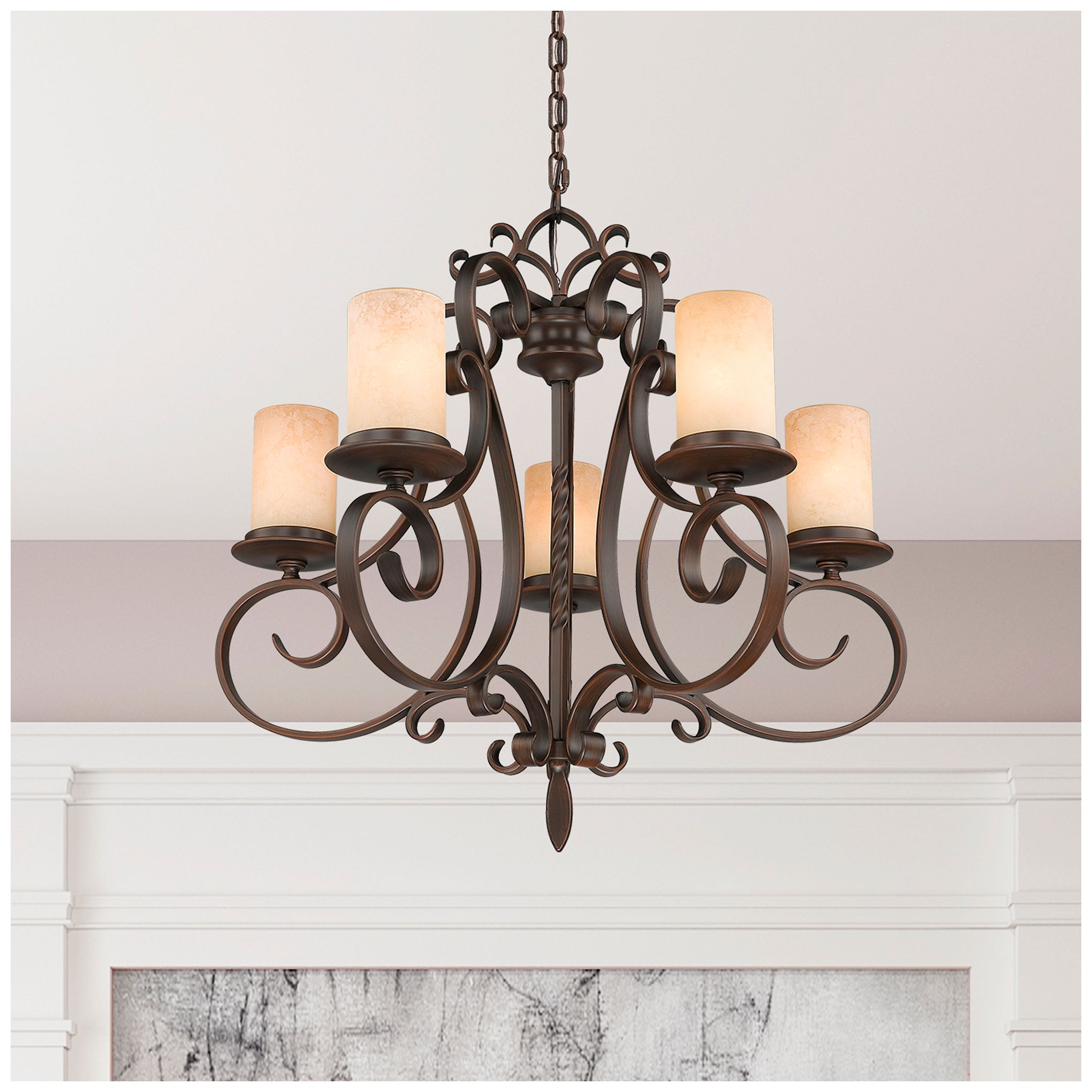 5 Light Imperial Bronze Chandelier