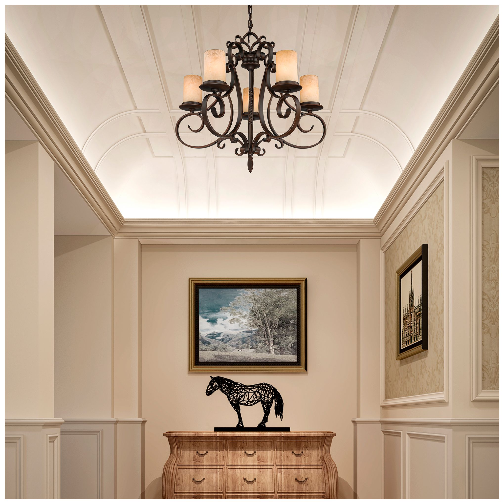 5 Light Imperial Bronze Chandelier