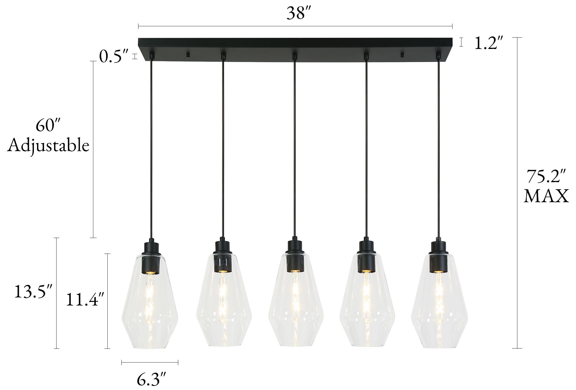 Image 2 5-Light Island Chandelier more views