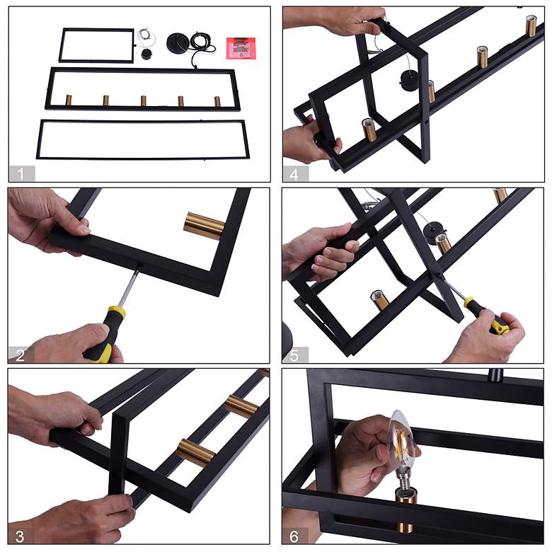 Image 7 5-Light Island Chandelier more views