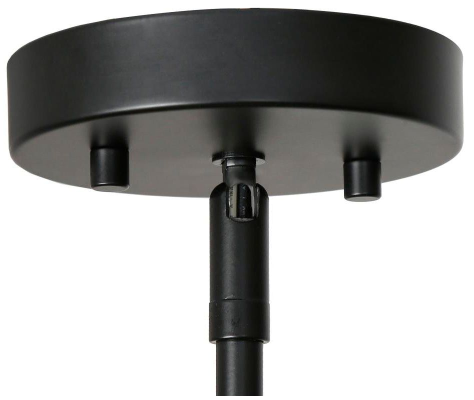Image 2 5-Light Matte Black and Plating Brass Chandeliers with Clear Glass more views