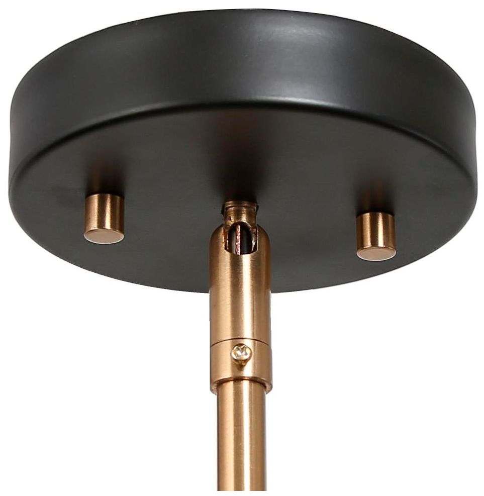 Image 3 5-Light Matte Black and Plating Brass Chandeliers more views