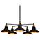 5-Light Matte Black and Plating Brass Chandeliers