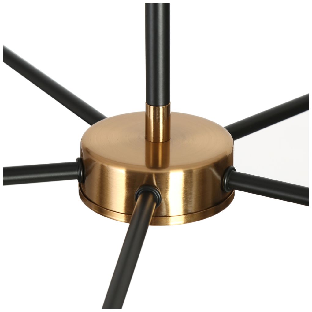 Image 2 5-Light Matte Black and Plating Brass Chandeliers more views