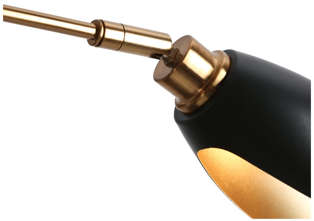 Image 3 5-Light Matte Black and Plating Brass Chandeliers more views