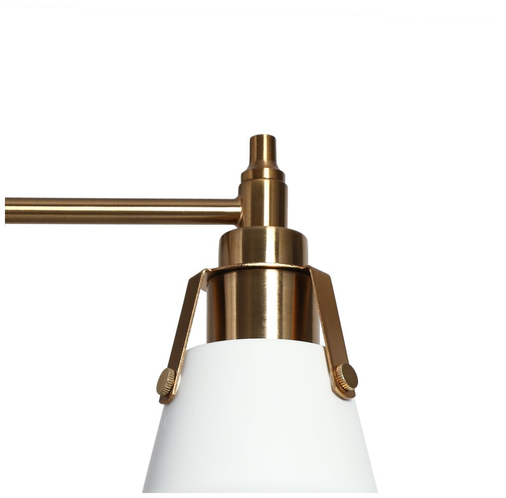 Image 3 5-Light Matte White and Plating Brass Chandeliers more views