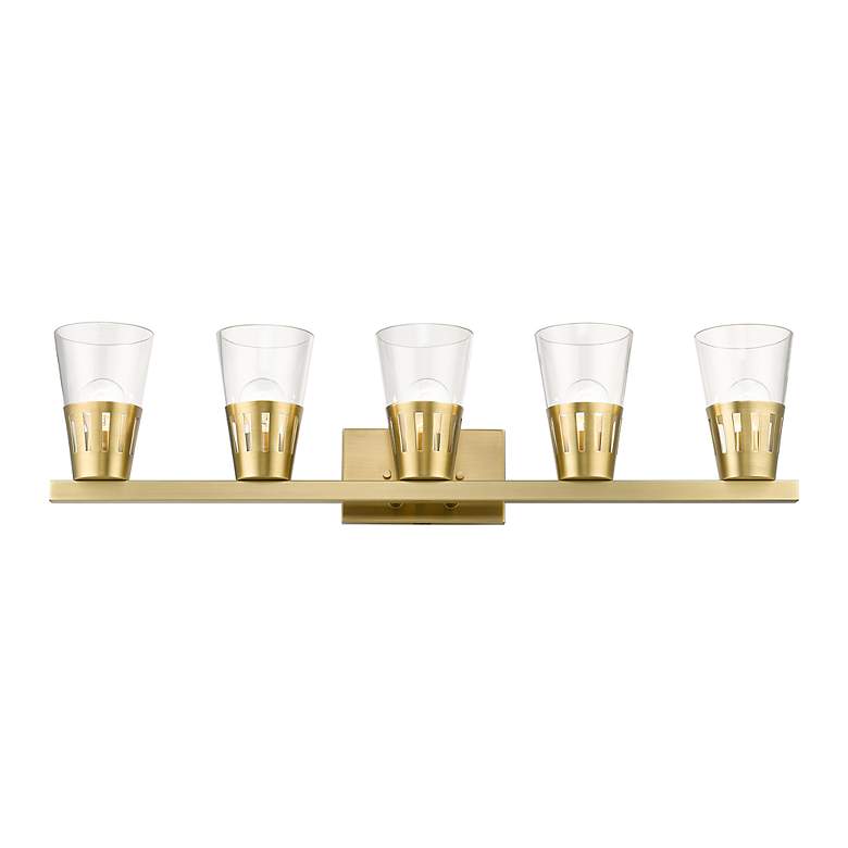 Image 6 5 Light Natural Brass Large Vanity Sconce more views