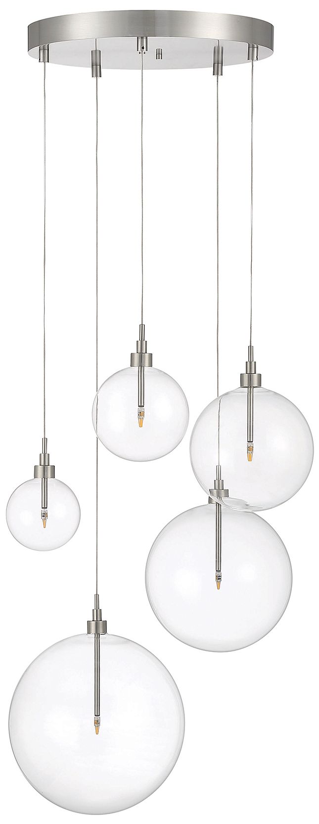 Image 2 5-Light Pendant in Brushed Nickel more views