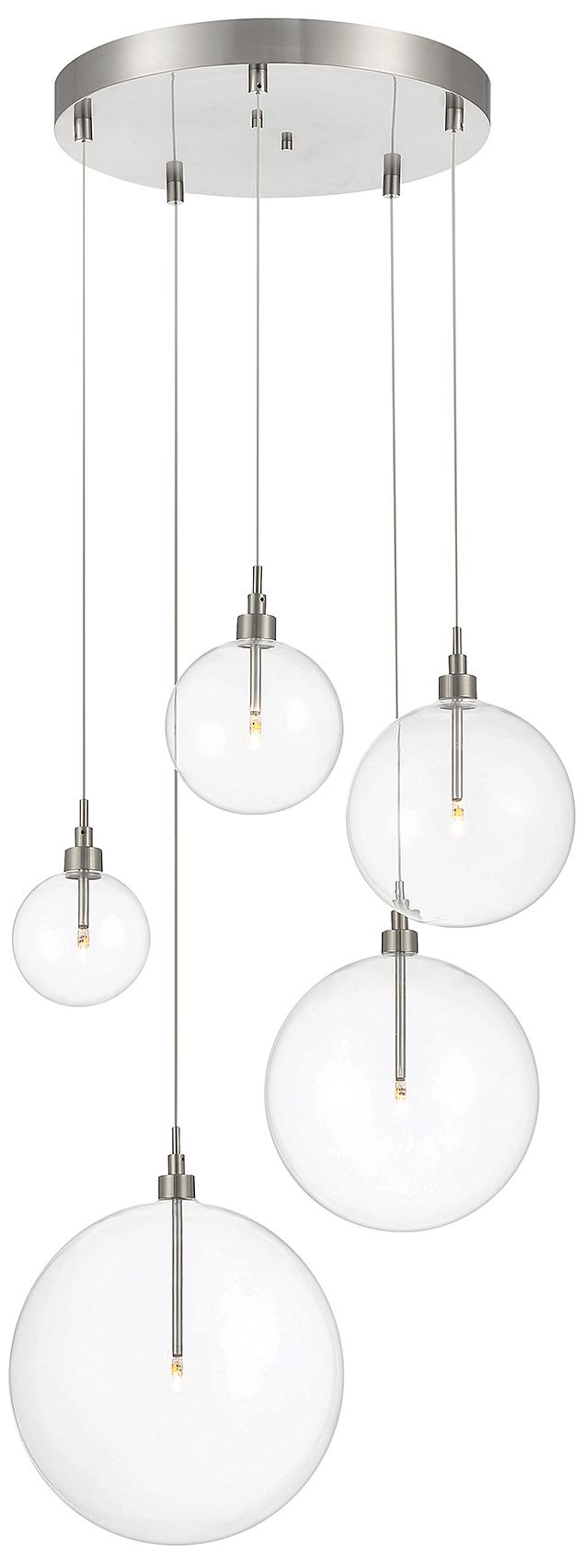 Image 3 5-Light Pendant in Brushed Nickel more views
