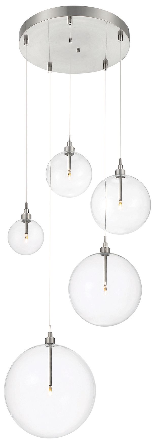 Image 4 5-Light Pendant in Brushed Nickel more views