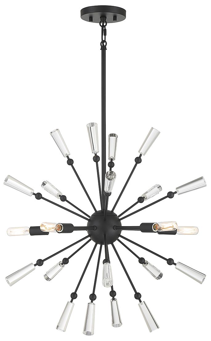 5-Light Pendant in Matte Black
