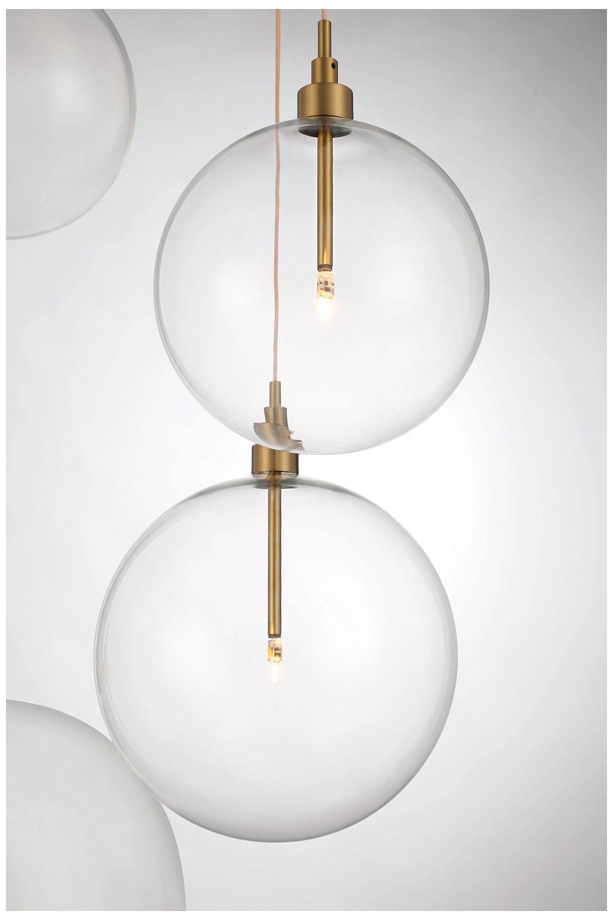 Image 5 5-Light Pendant in Natural Brass more views