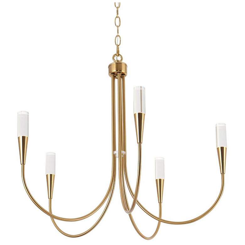 Image 1 5-Light Plating Brass Chandeliers LED