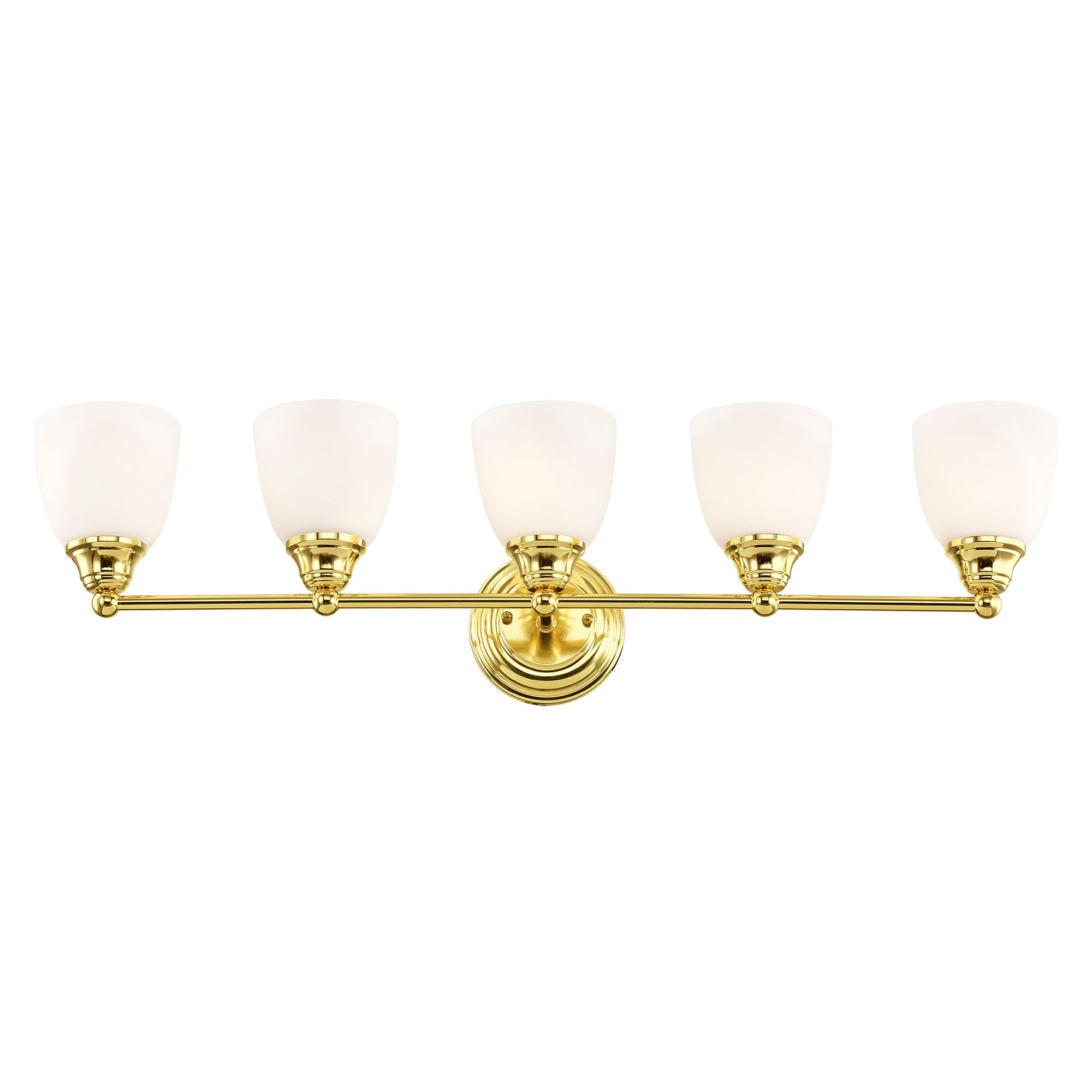 5 Light Polished Brass Bath Vanity